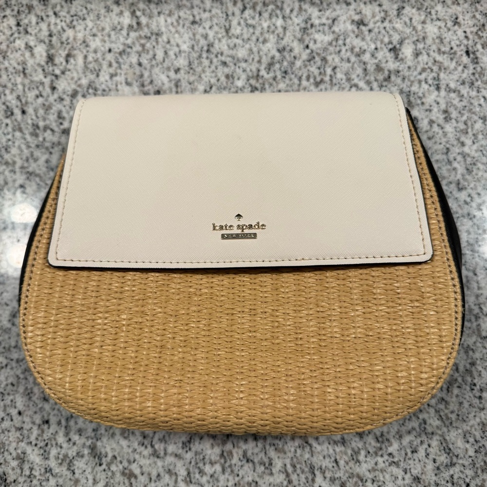 Kate Spade Cameron Street Straw Colorblock Byrdie Crossbody - Picture 3 of 10